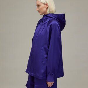 ***NWT*** Y-3 TECH SEERSUCKER HOODIE COLLEGIATE PURPLE COLOR S